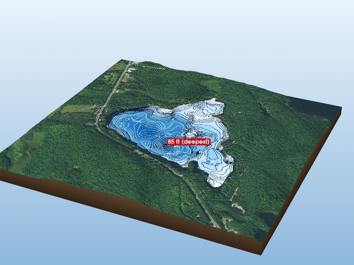 Depth map of Grandview Lake