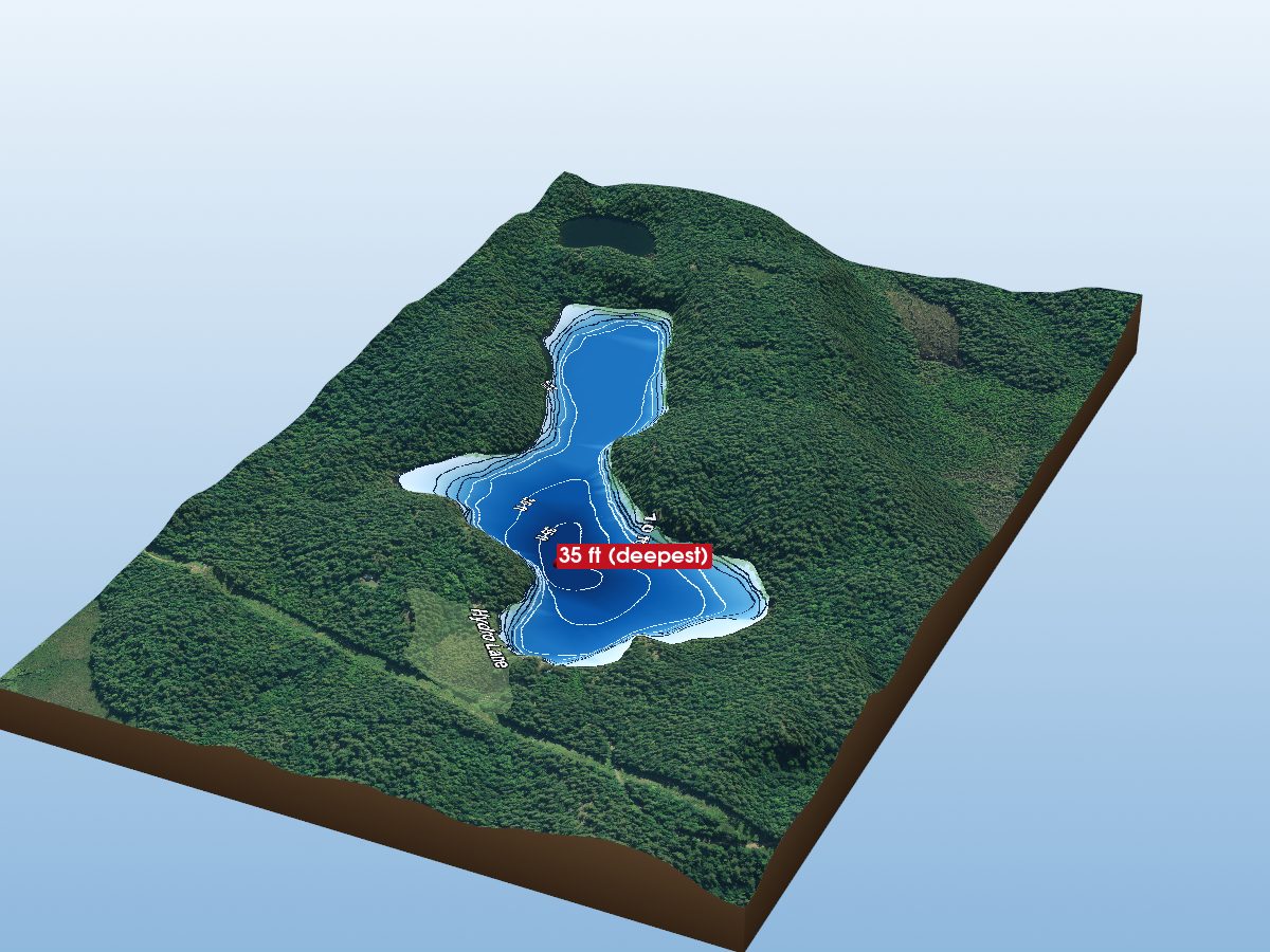 Depth map of Granite Lake
