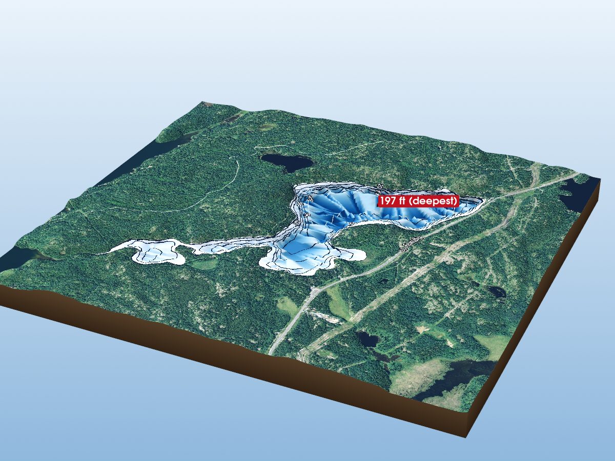 Depth map of Granite Lake