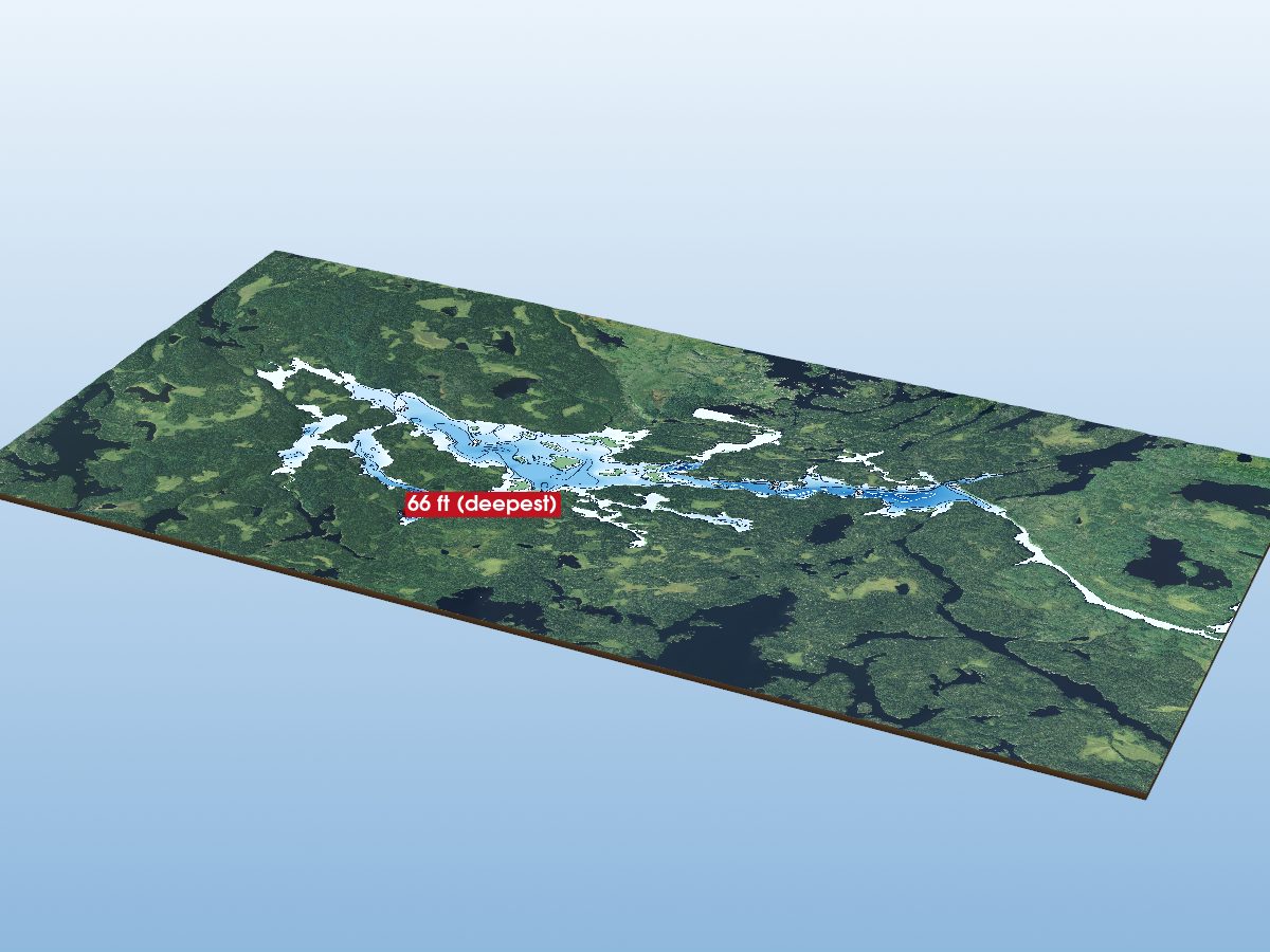 Depth map of Granite Lake