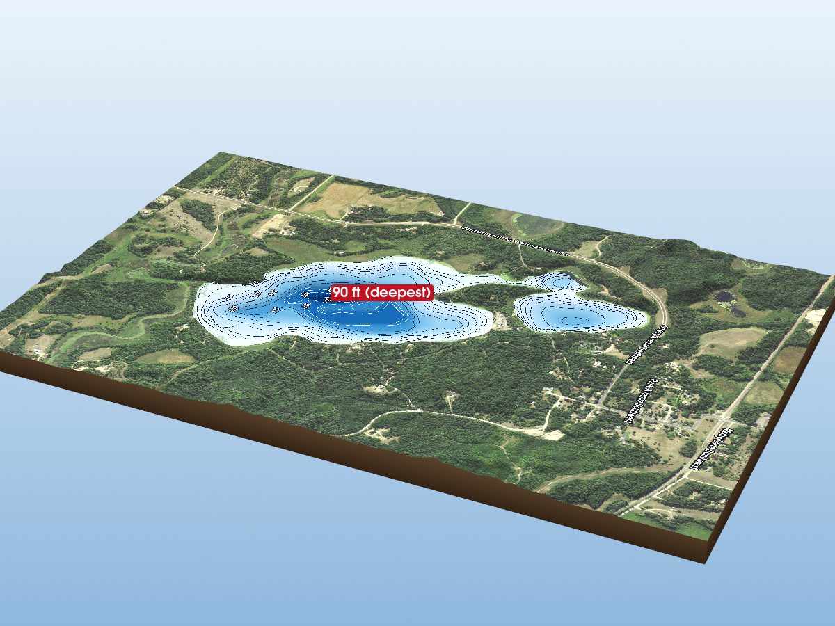 Depth map of Grant Lake