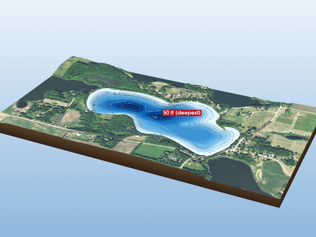 Depth map of Grants Lake