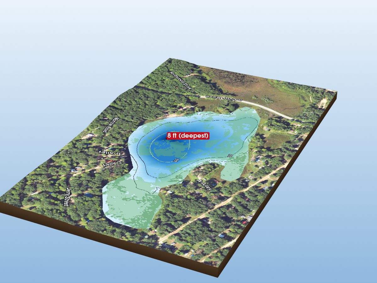 Depth map of Grass Lake
