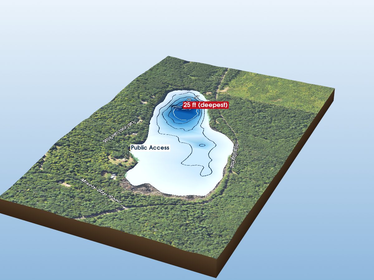 Depth map of Grass Lake