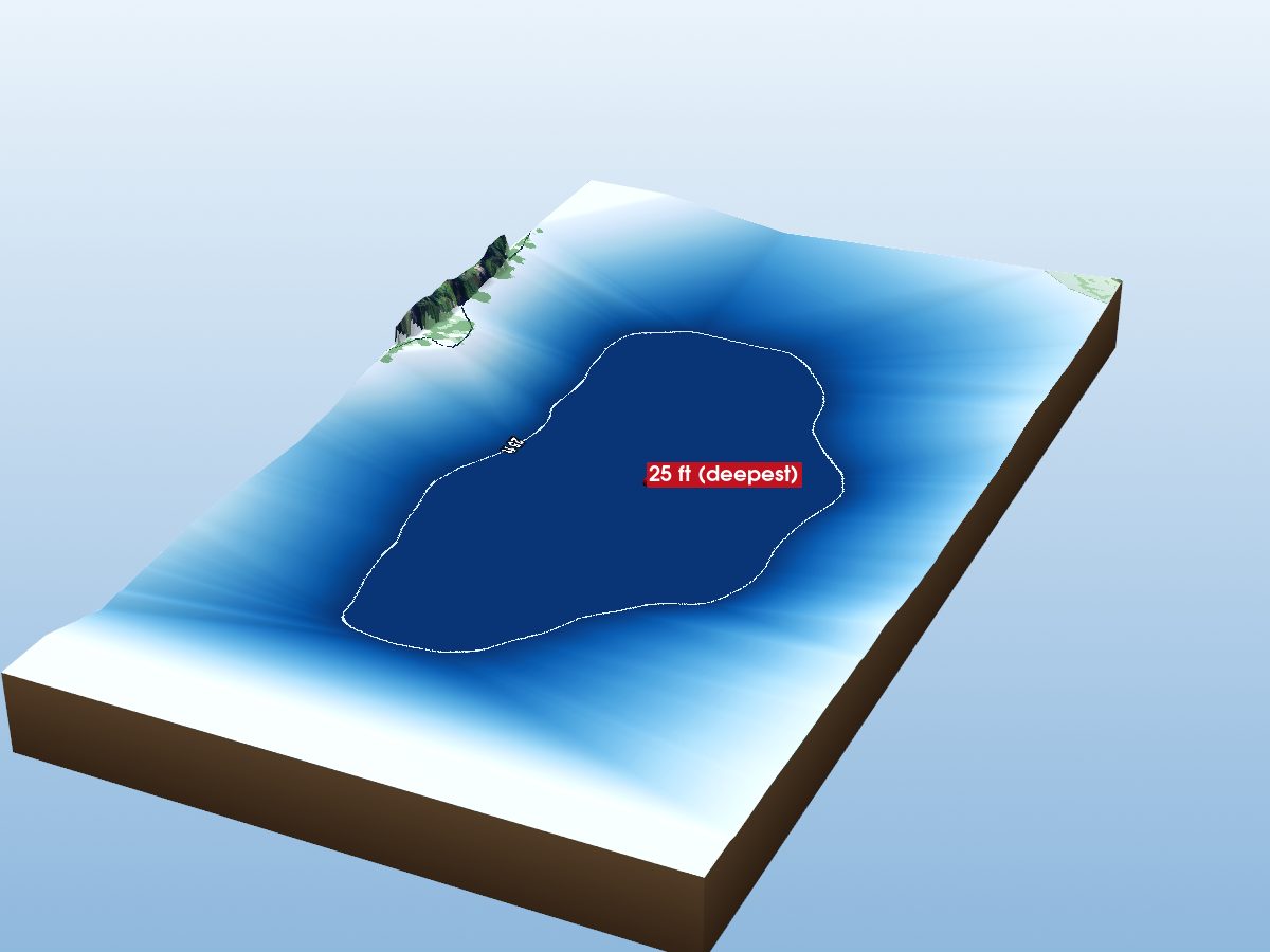 Depth map of Grass Lake