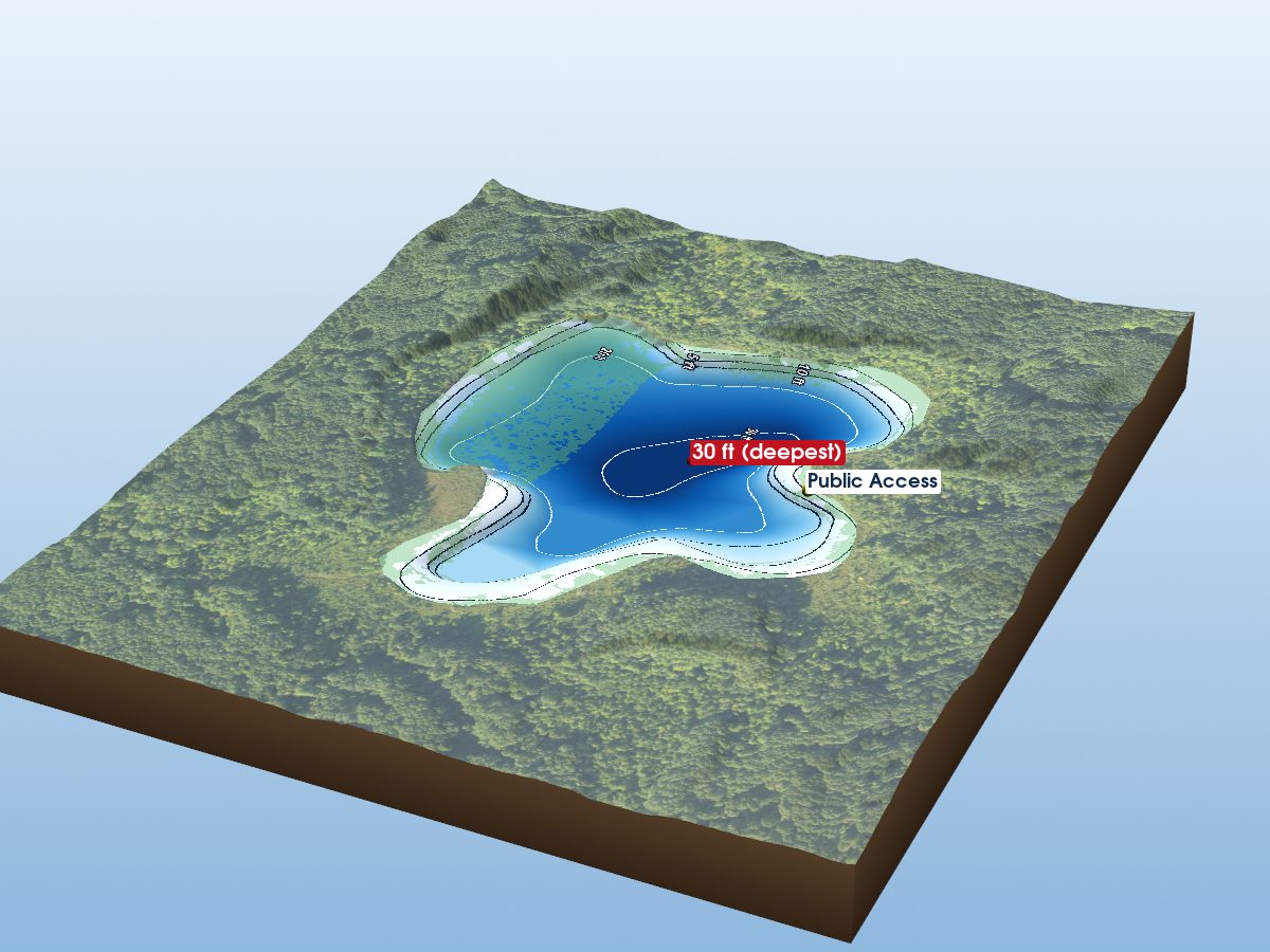 Depth map of Grass Lake
