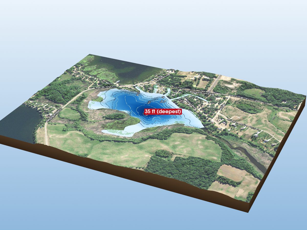 Depth map of Grass Lake