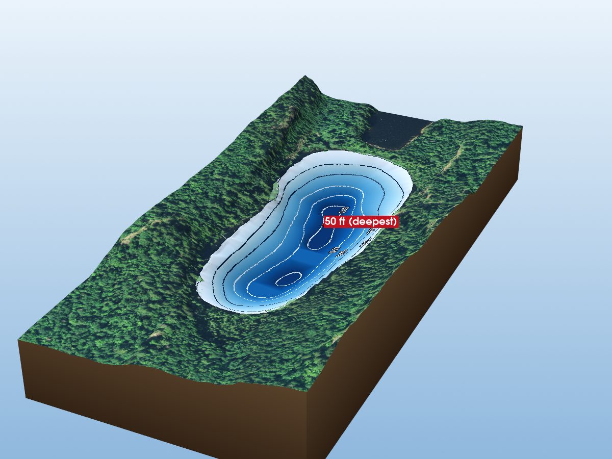 Depth map of Grasshopper Lake