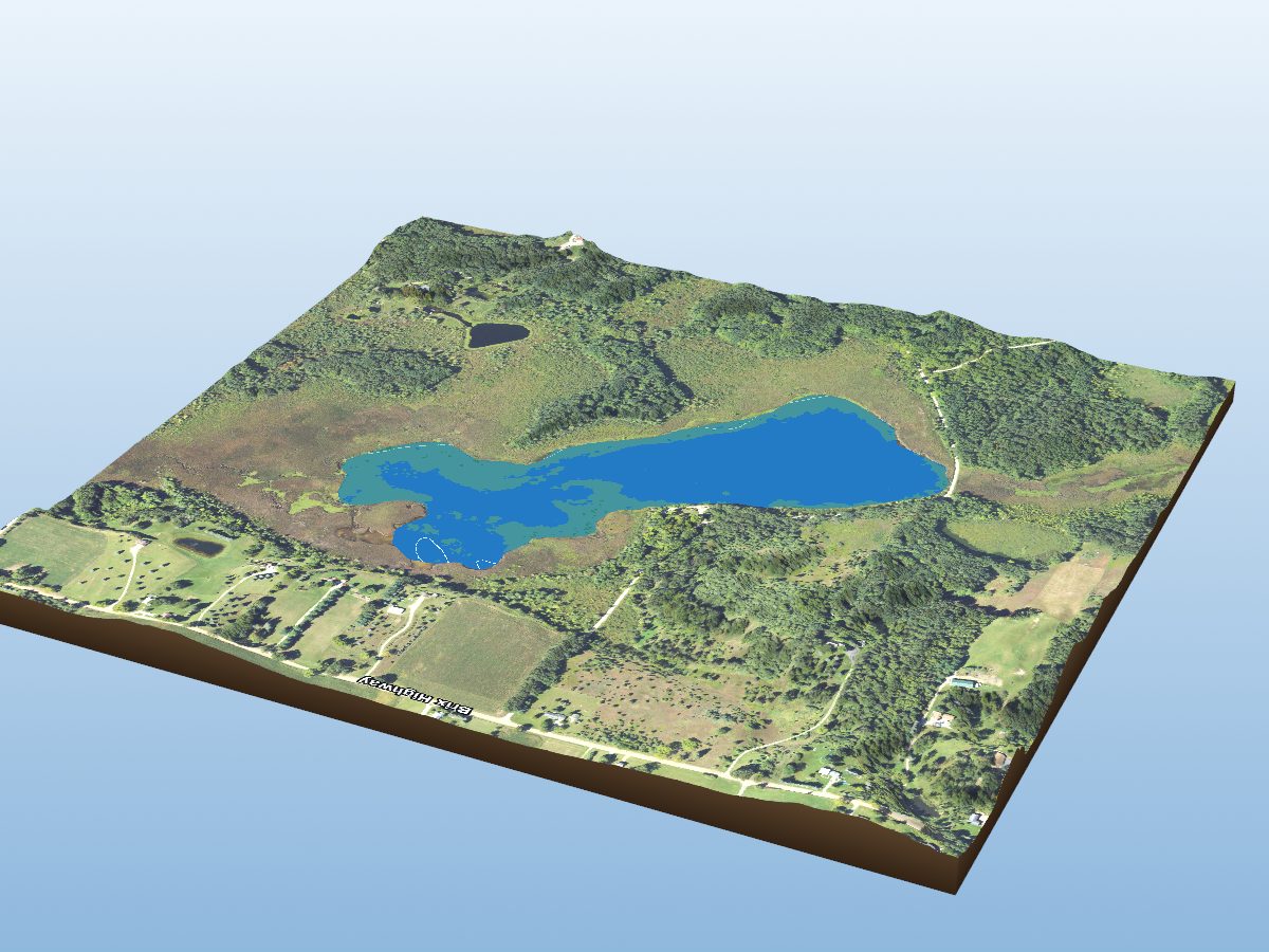 Depth map of Grassy Lake