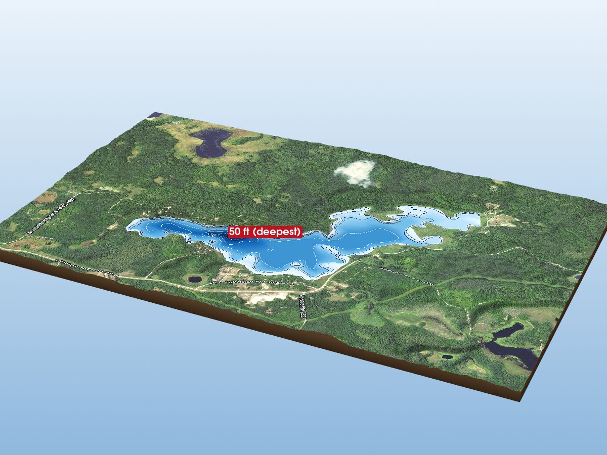 Depth map of Grave Lake