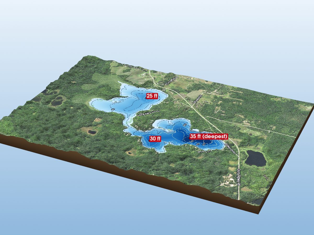 Depth map of Grave Lake