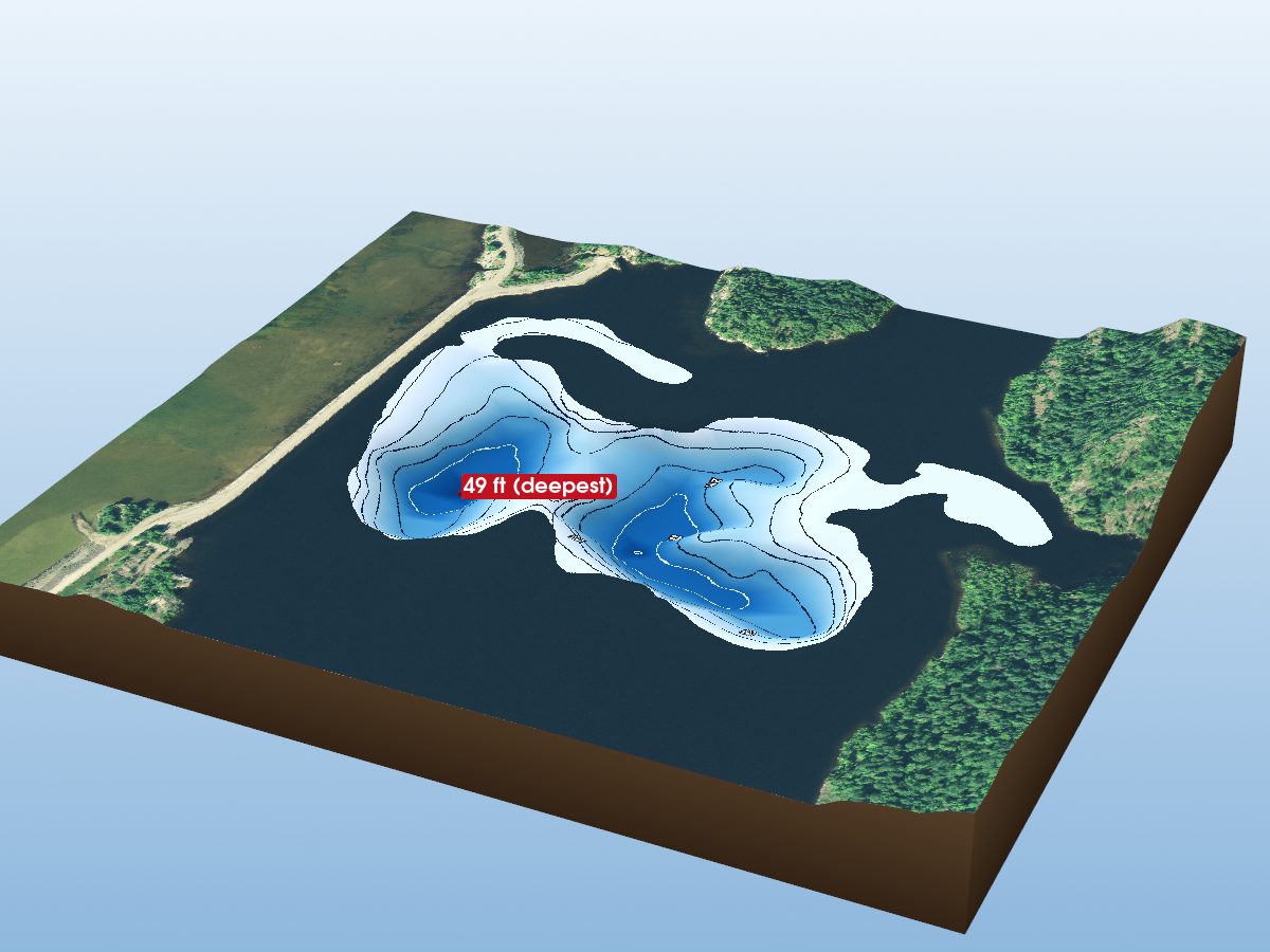 Depth map of Gravelpit Lake