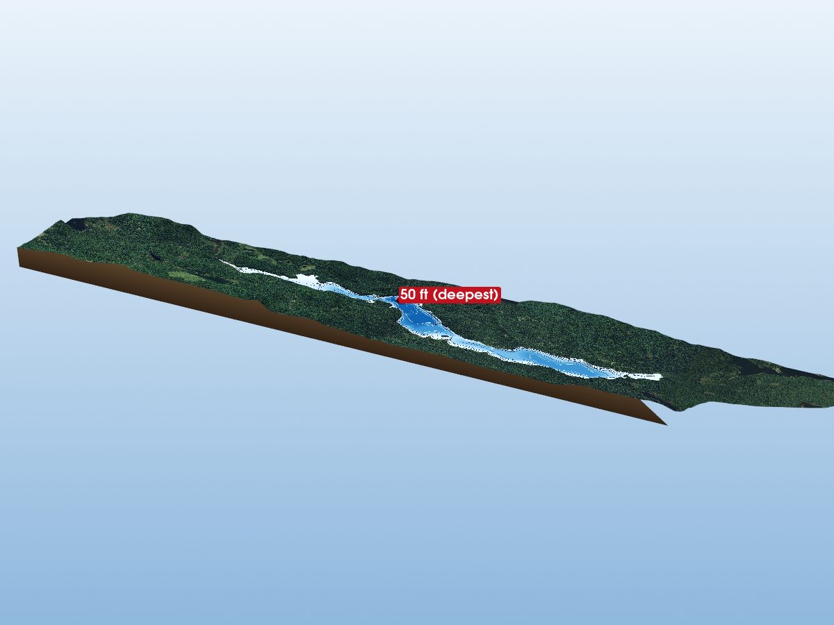 Depth map of Grays Lake