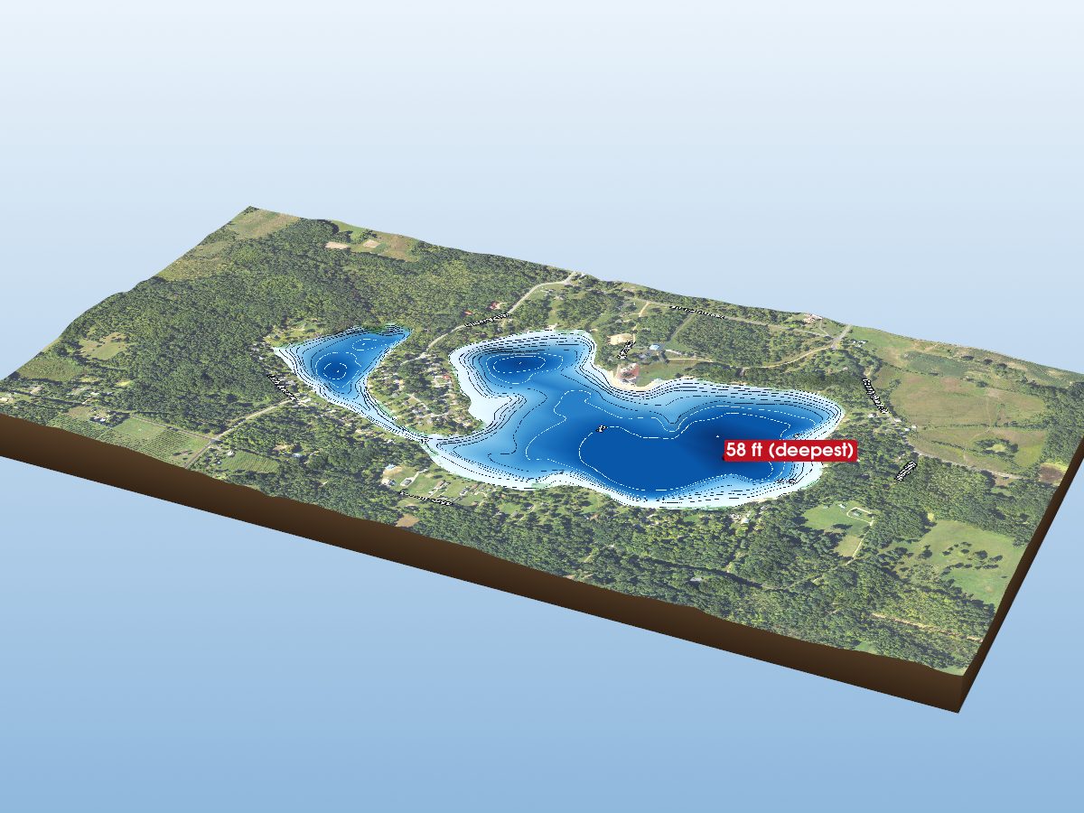 Depth map of Great Bear Lake