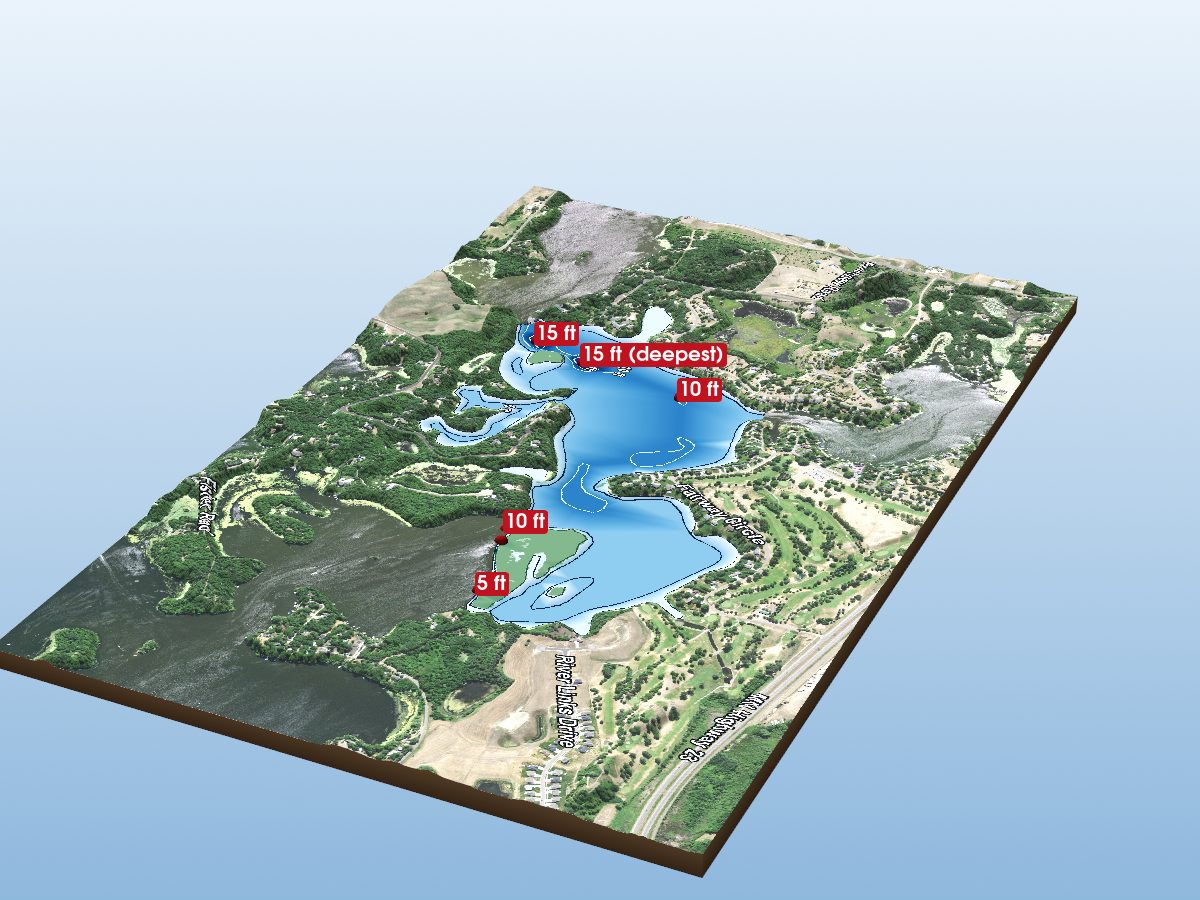 Depth map of Great Northern Lake