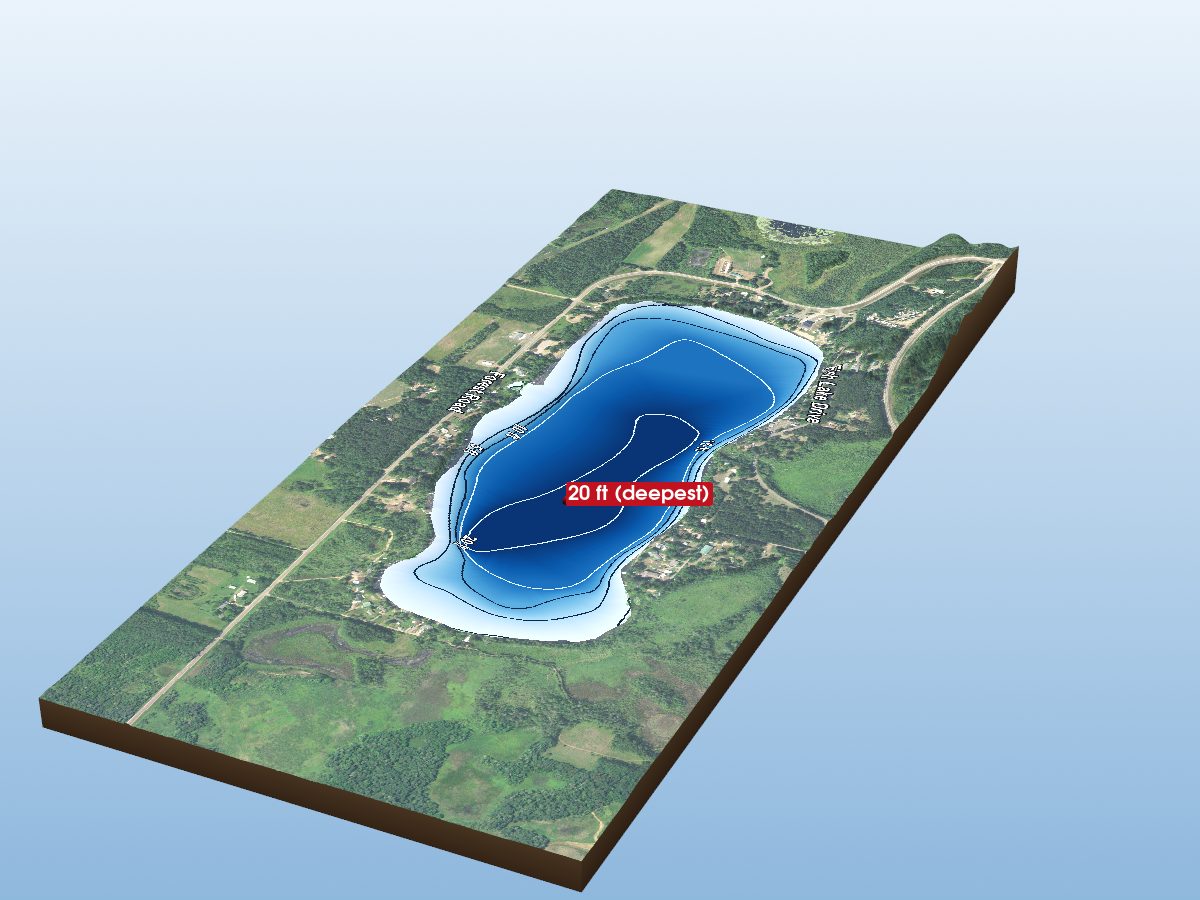 Depth map of Green Prairie Fish Lake