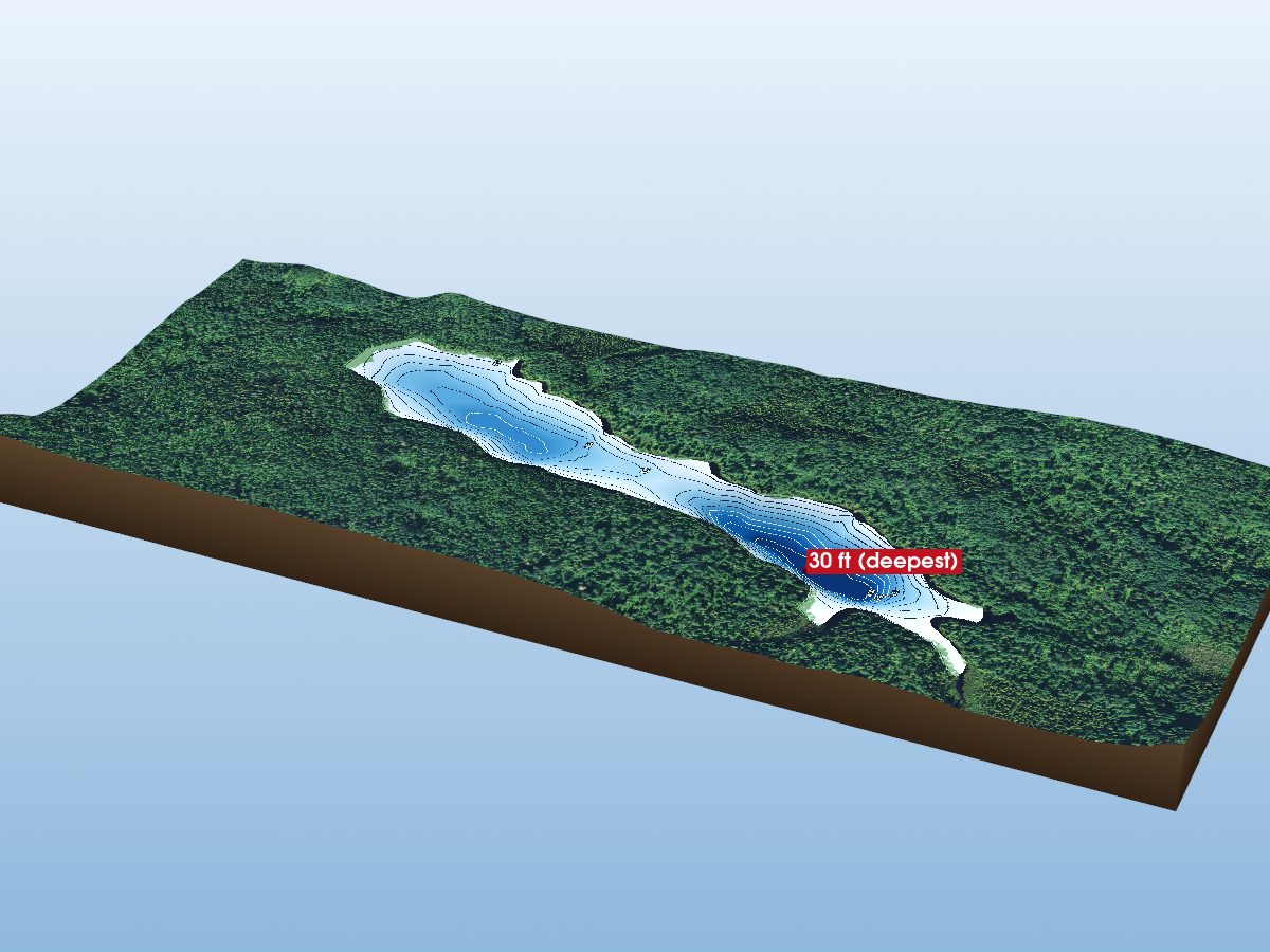 Depth map of Greenhue Lake