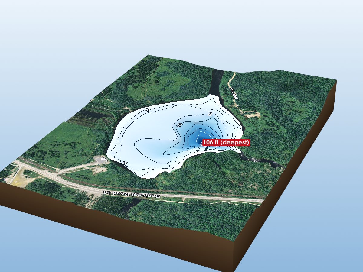 Depth map of Greens Lake