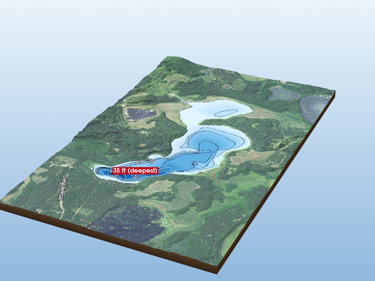 Depth map of Greer Lake