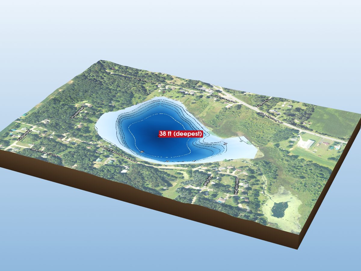 Depth map of Grey Lake