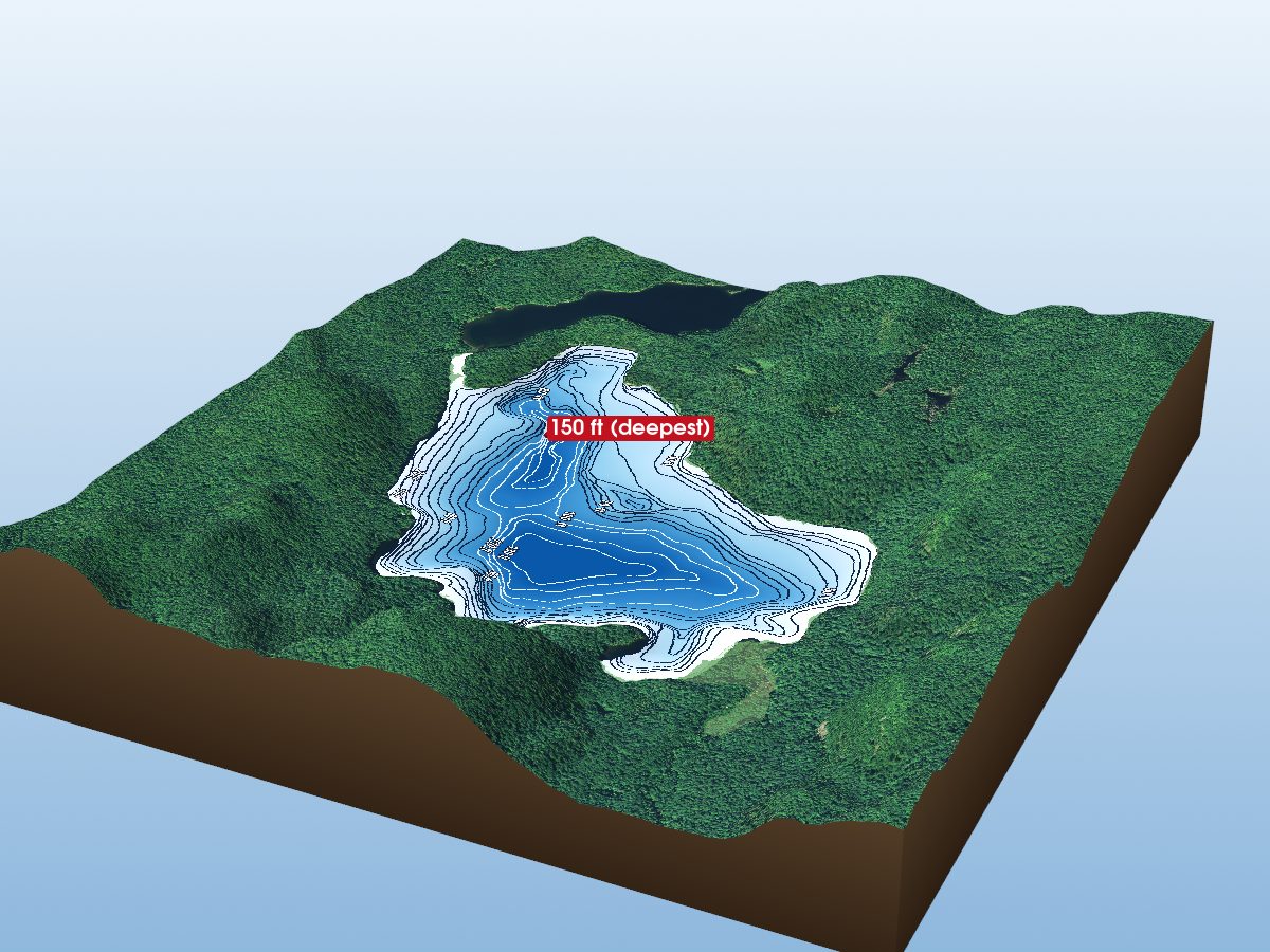 Depth map of Griffin Lake