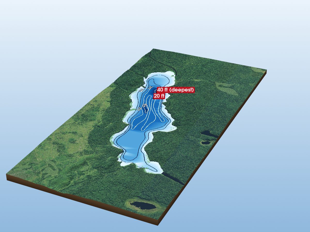 Depth map of Griffin Lake