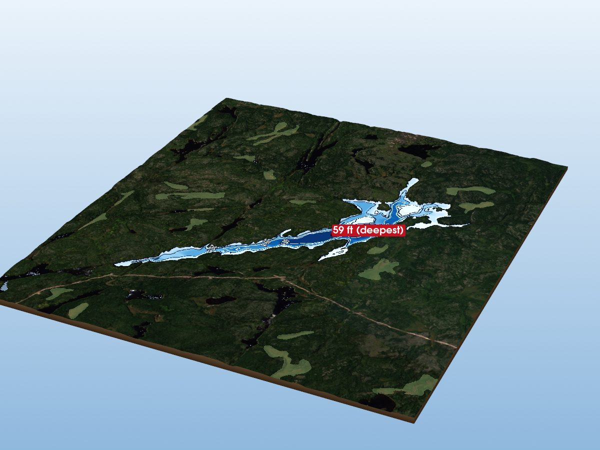 Depth map of Grist Lake
