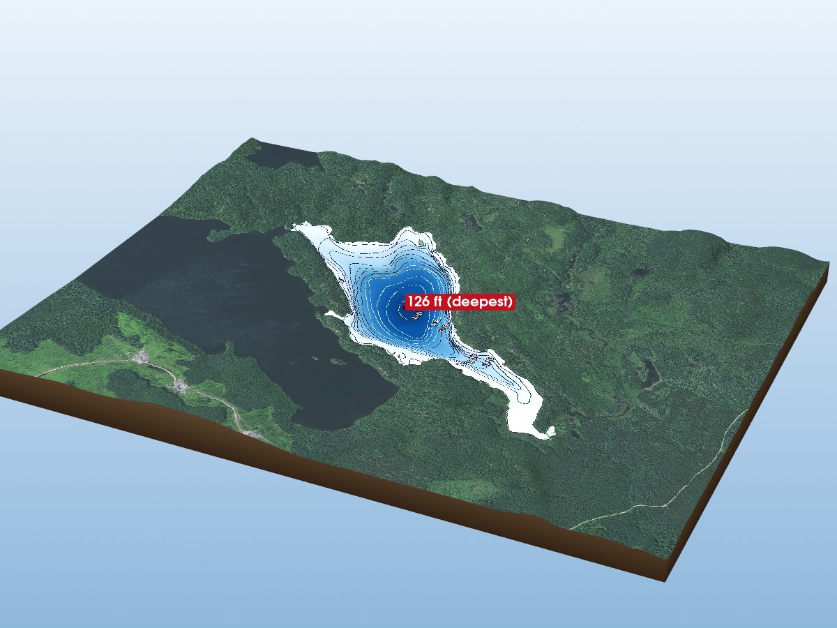 Depth map of Grouse Lake