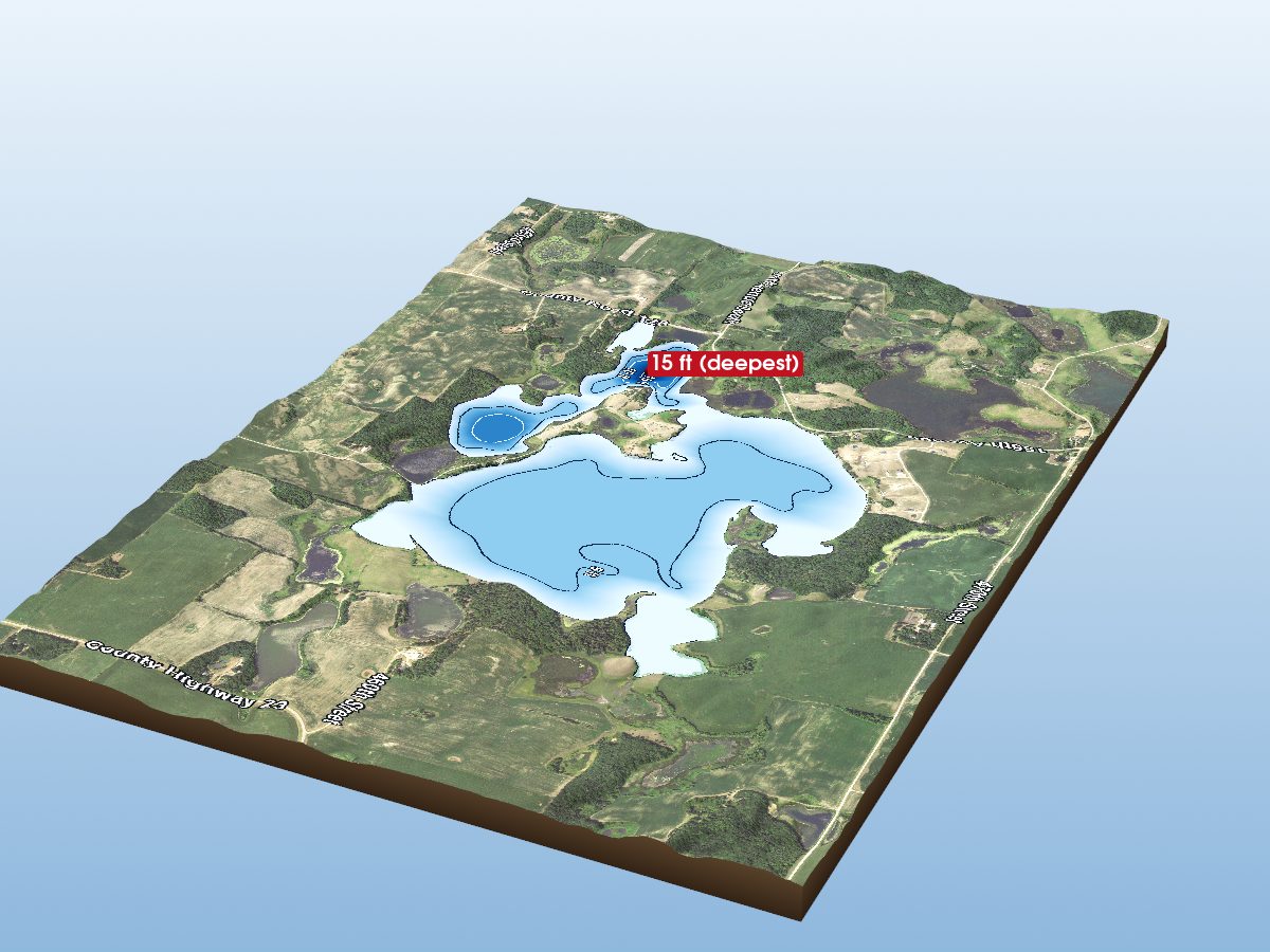 Depth map of Grove Lake