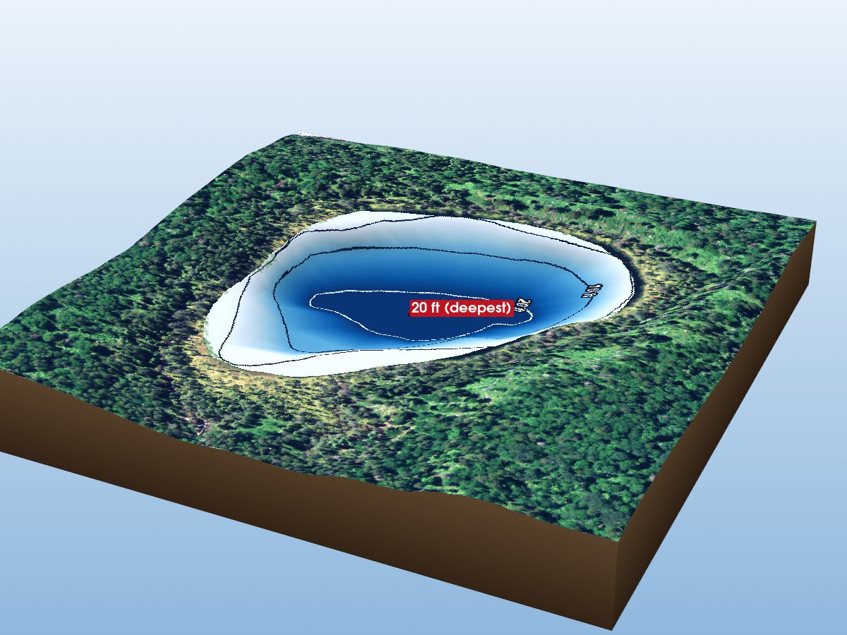 Depth map of Grover Lake