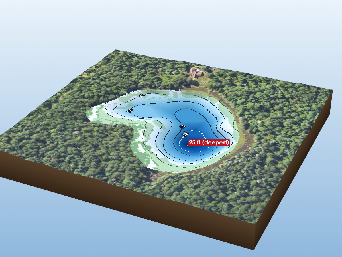 Depth map of Gudegast Lake