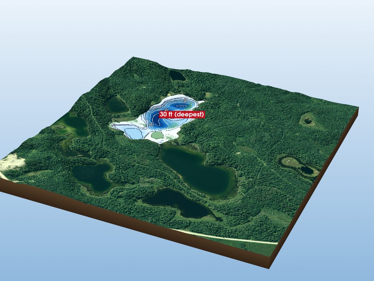 Depth map of Guilfoyle Lake 17
