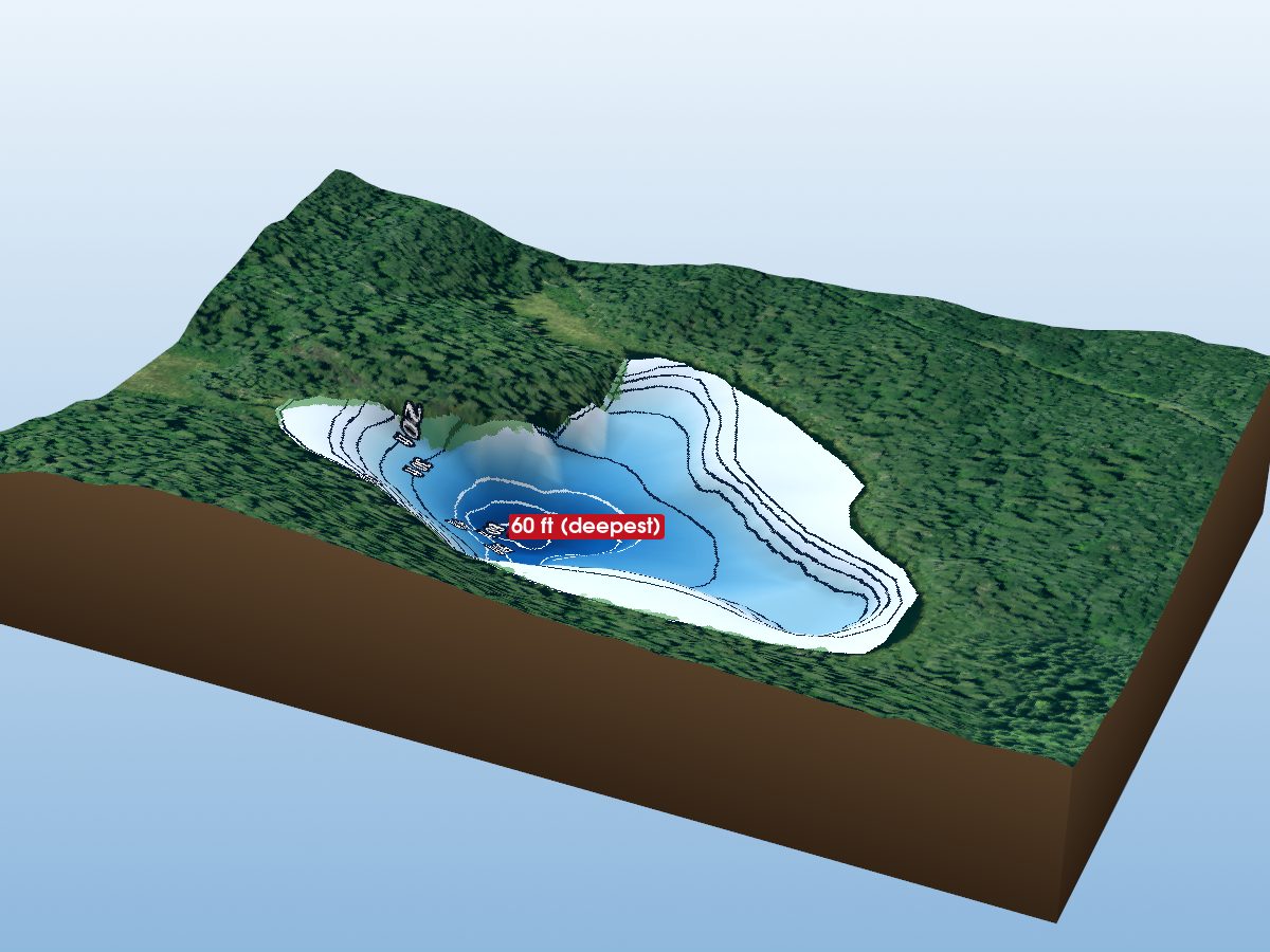 Depth map of Guilfoyle Lake 20