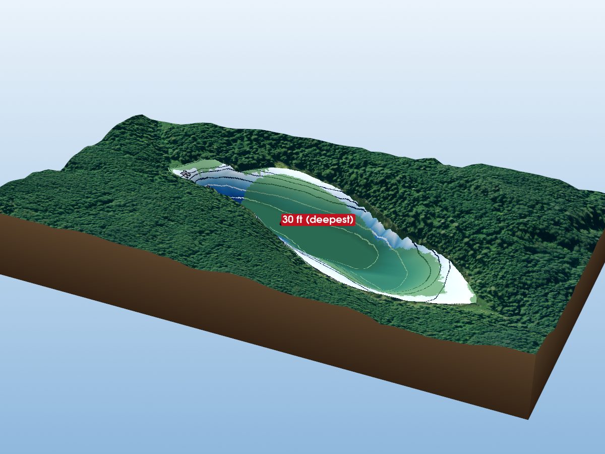 Depth map of Guilfoyle Lake 35