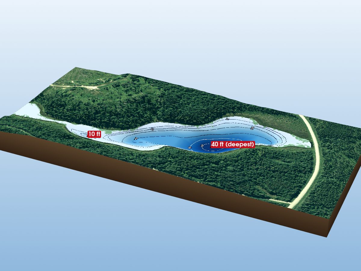 Depth map of Guilfoyle Lake 44