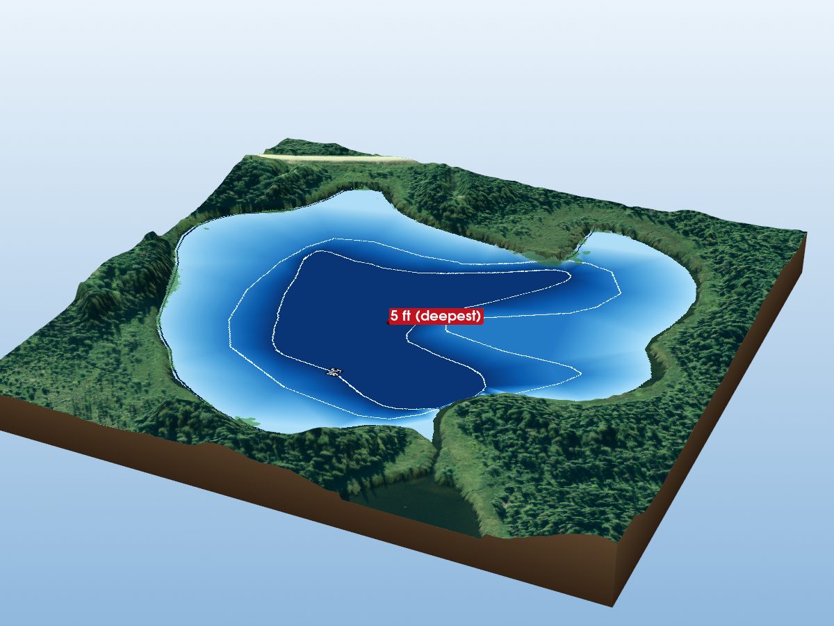 Depth map of Guilfoyle Lake 49