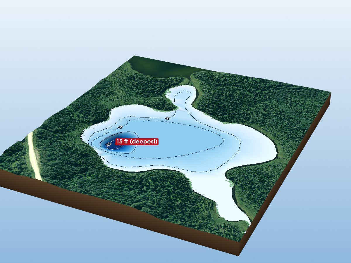 Depth map of Guilfoyle Lake 50