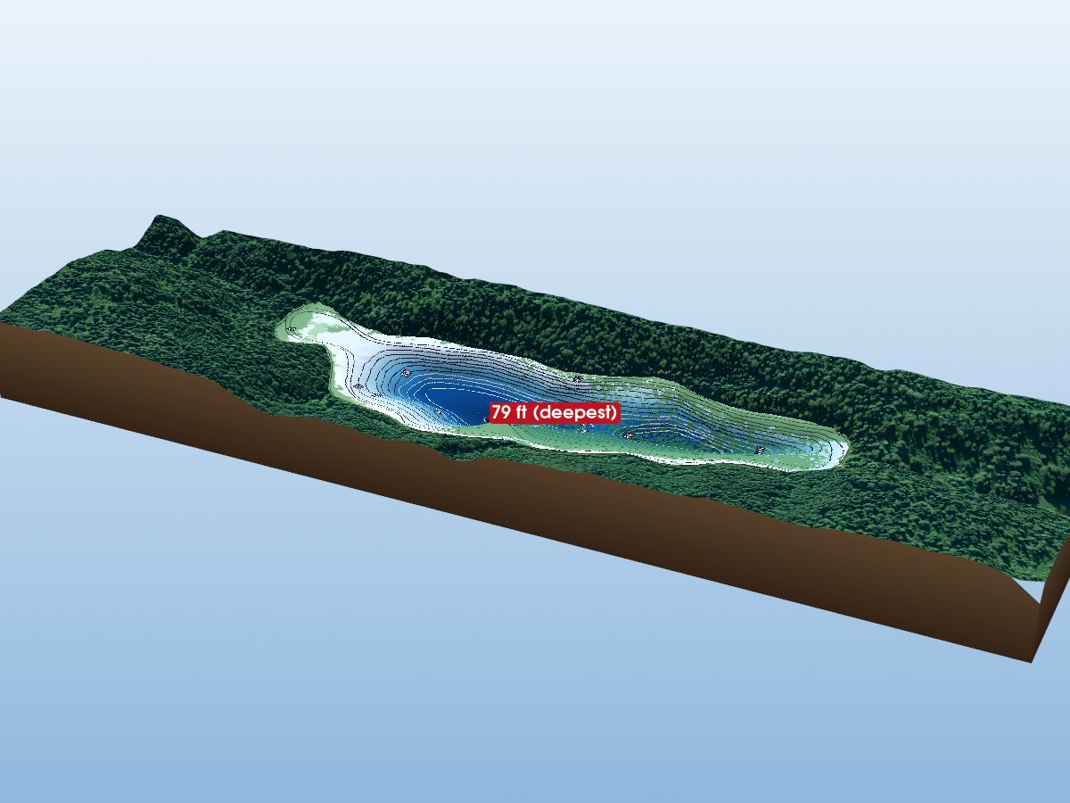 Depth map of Guilfoyle Lake 64