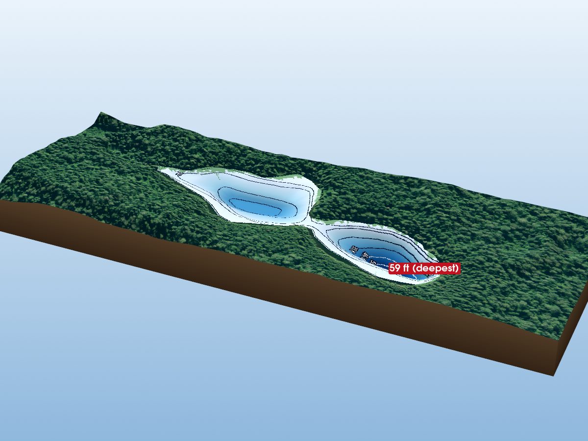 Depth map of Guilfoyle Lake 68