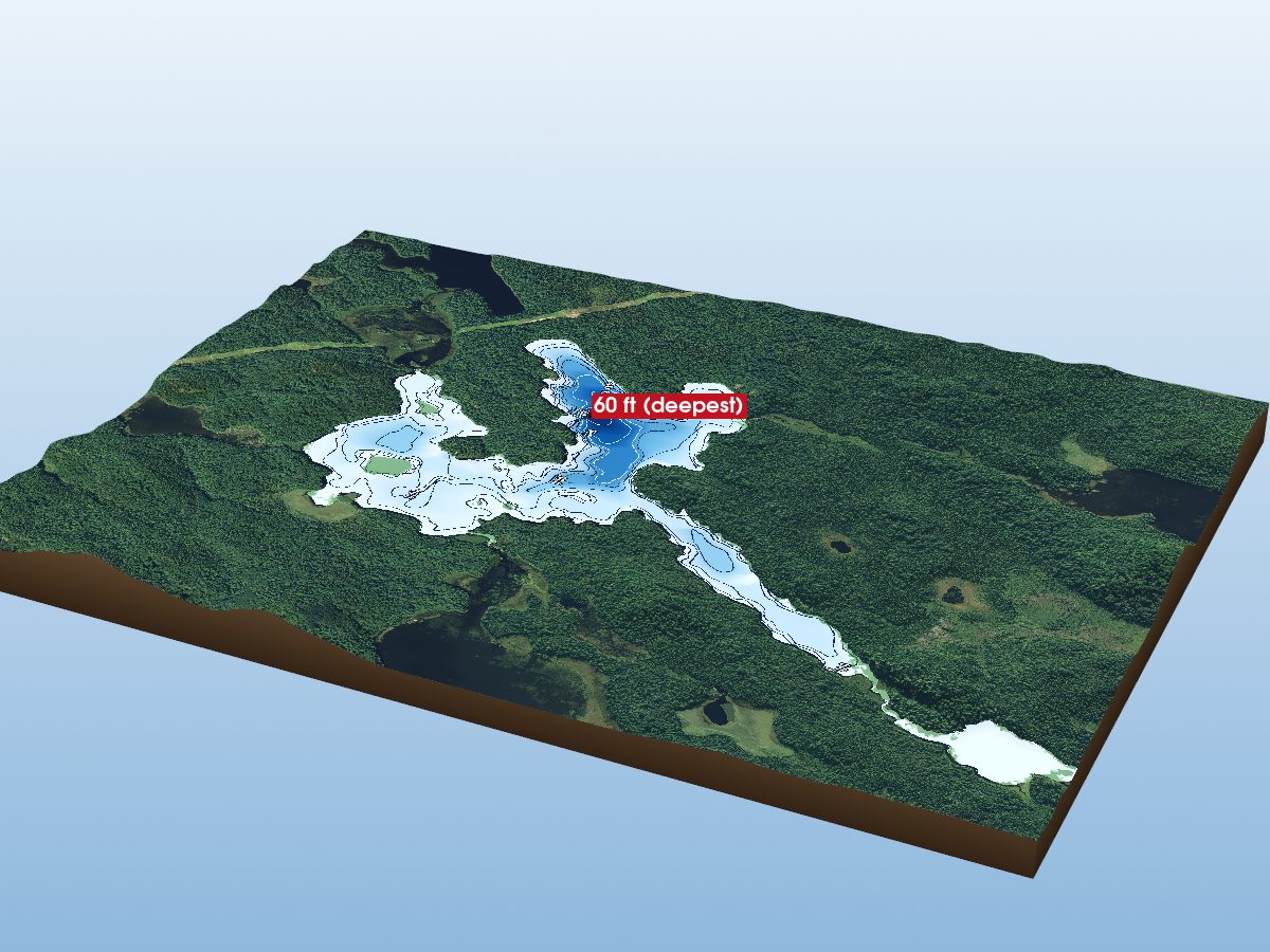 Depth map of Gull Lake