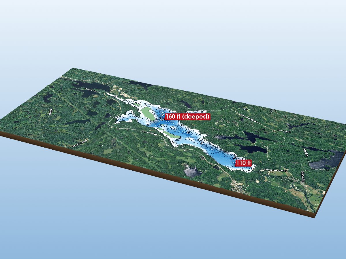 Depth map of Gull Lake