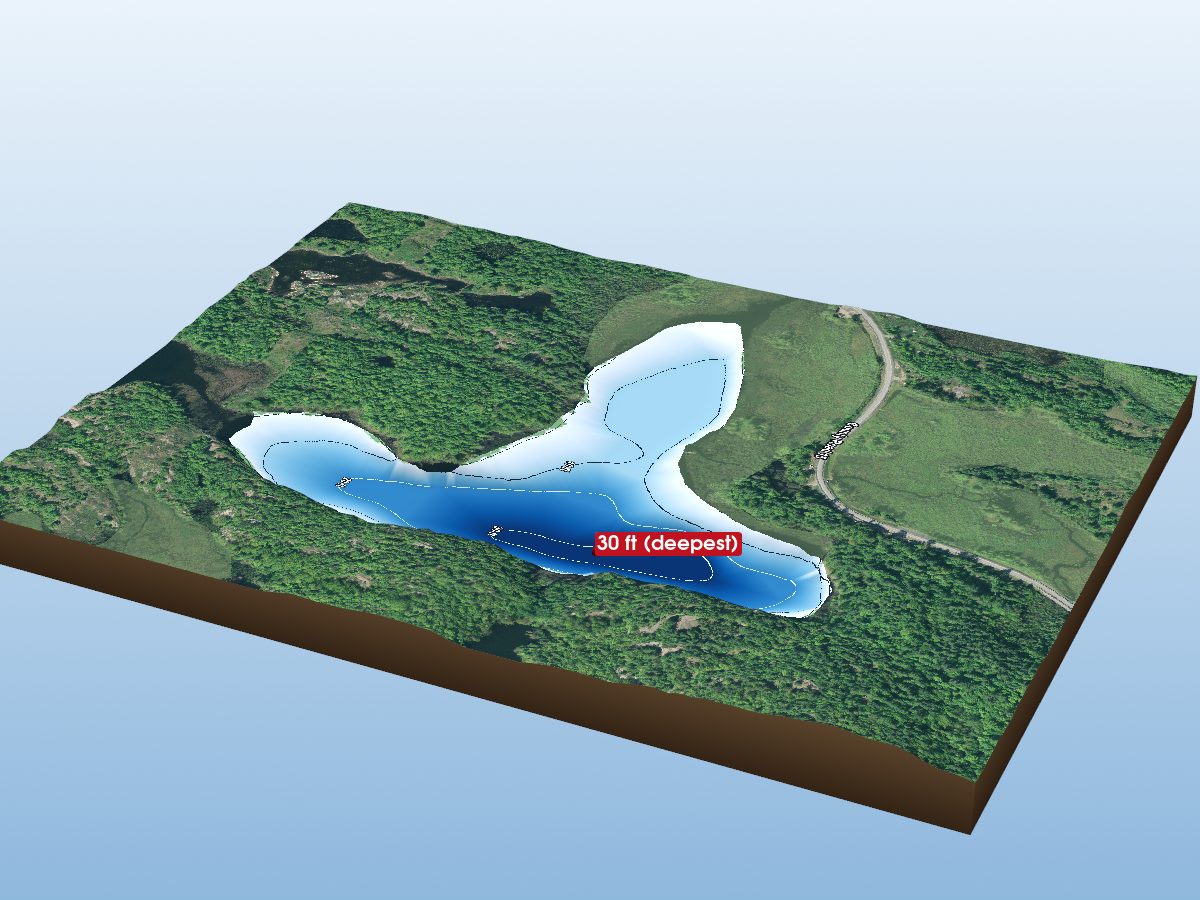 Depth map of Gull Lake