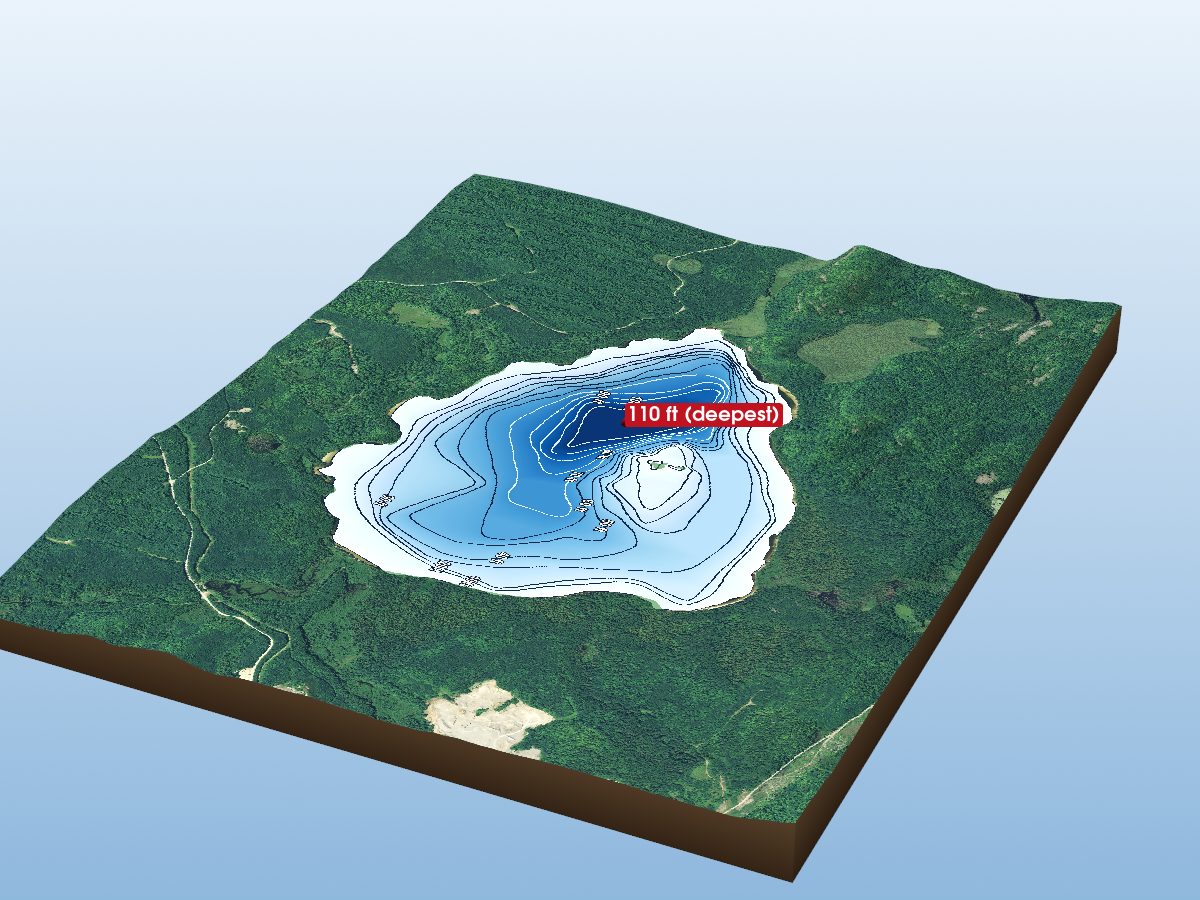 Depth map of Gullbeak Lake