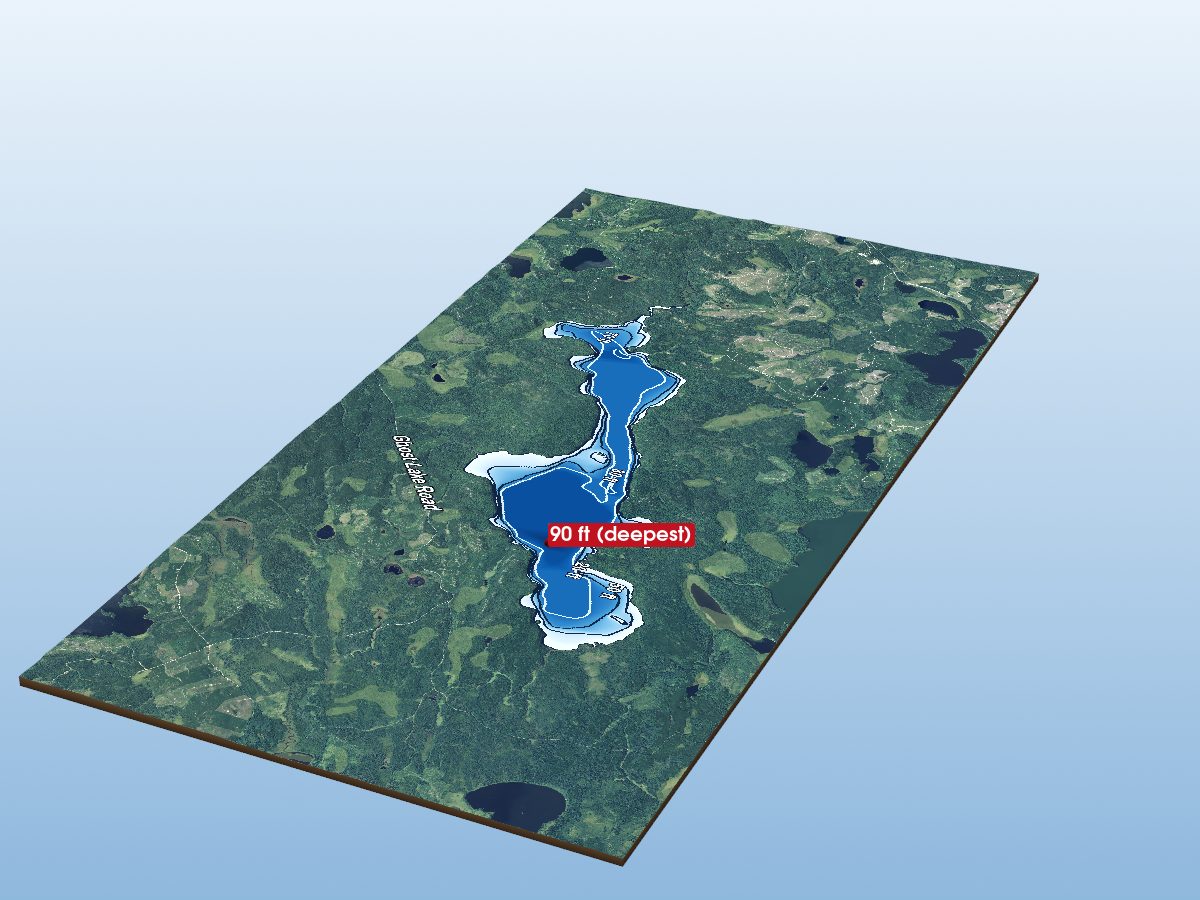 Depth map of Gullwing Lake