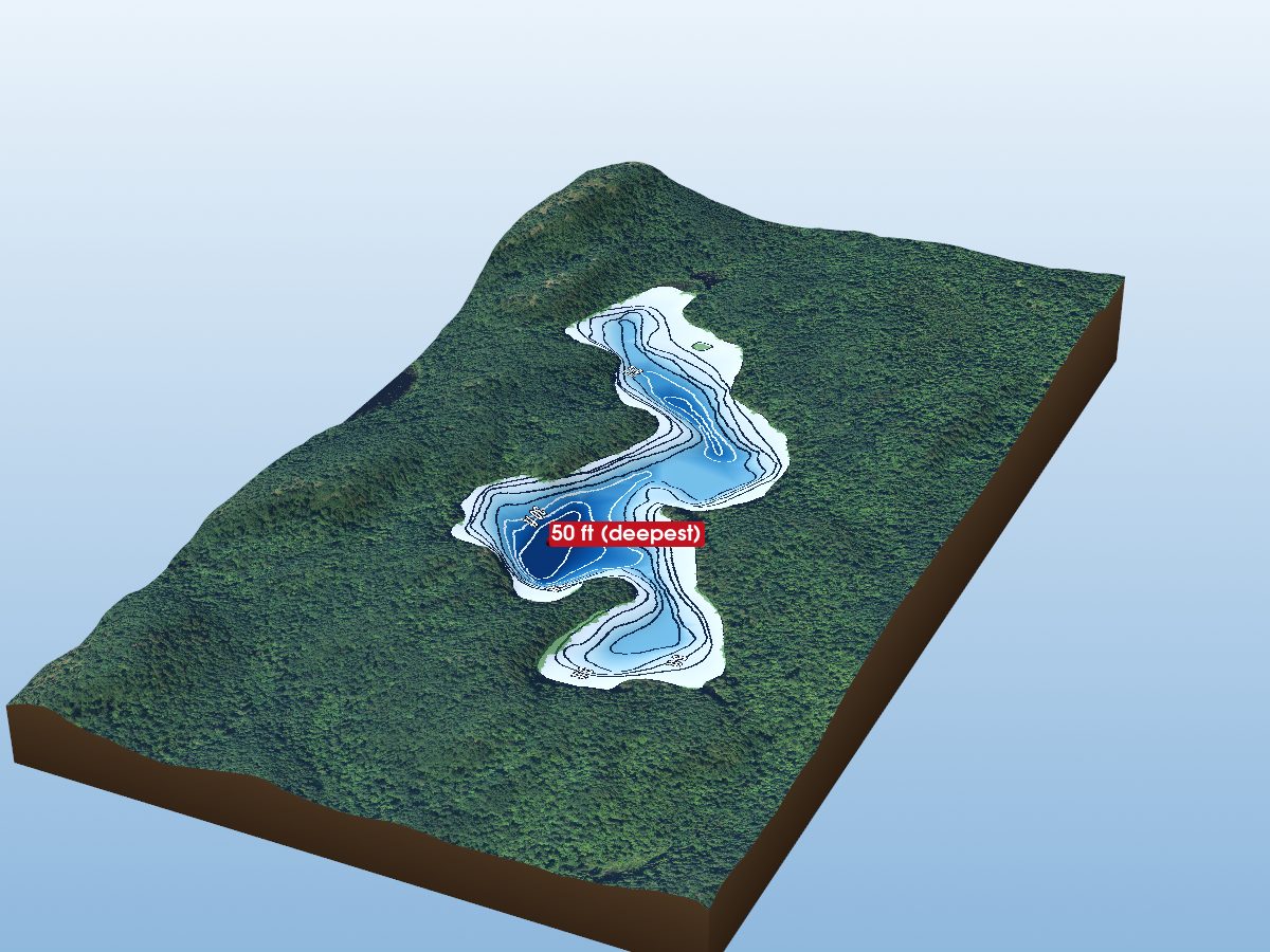 Depth map of Gun Lake