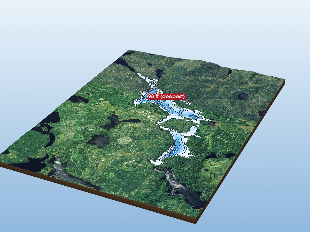Depth map of Gunter Lake