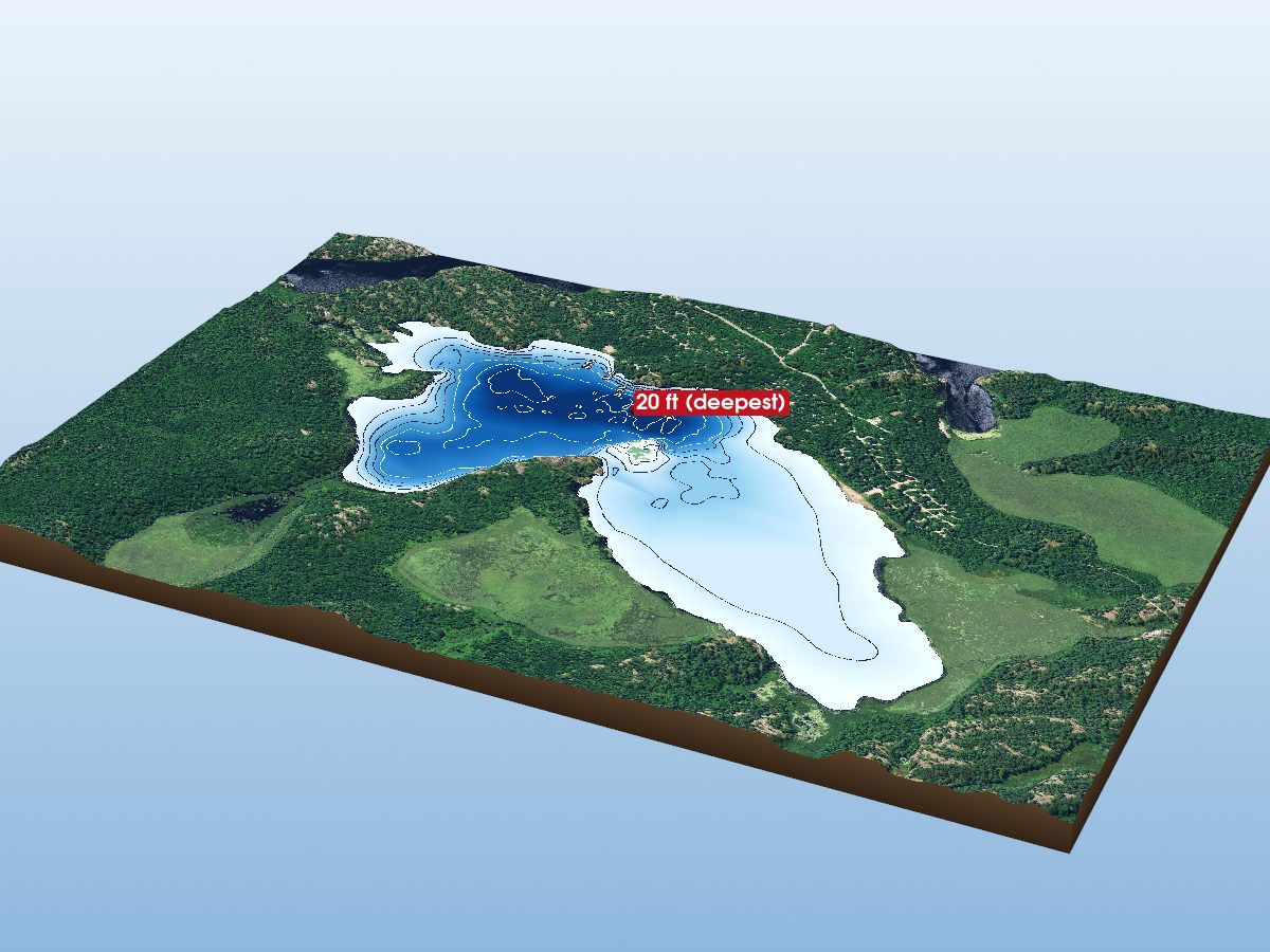 Depth map of Gurd Lake