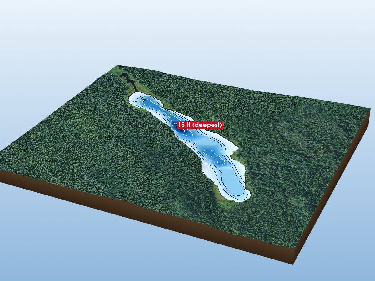 Depth map of Gurney Lake 13