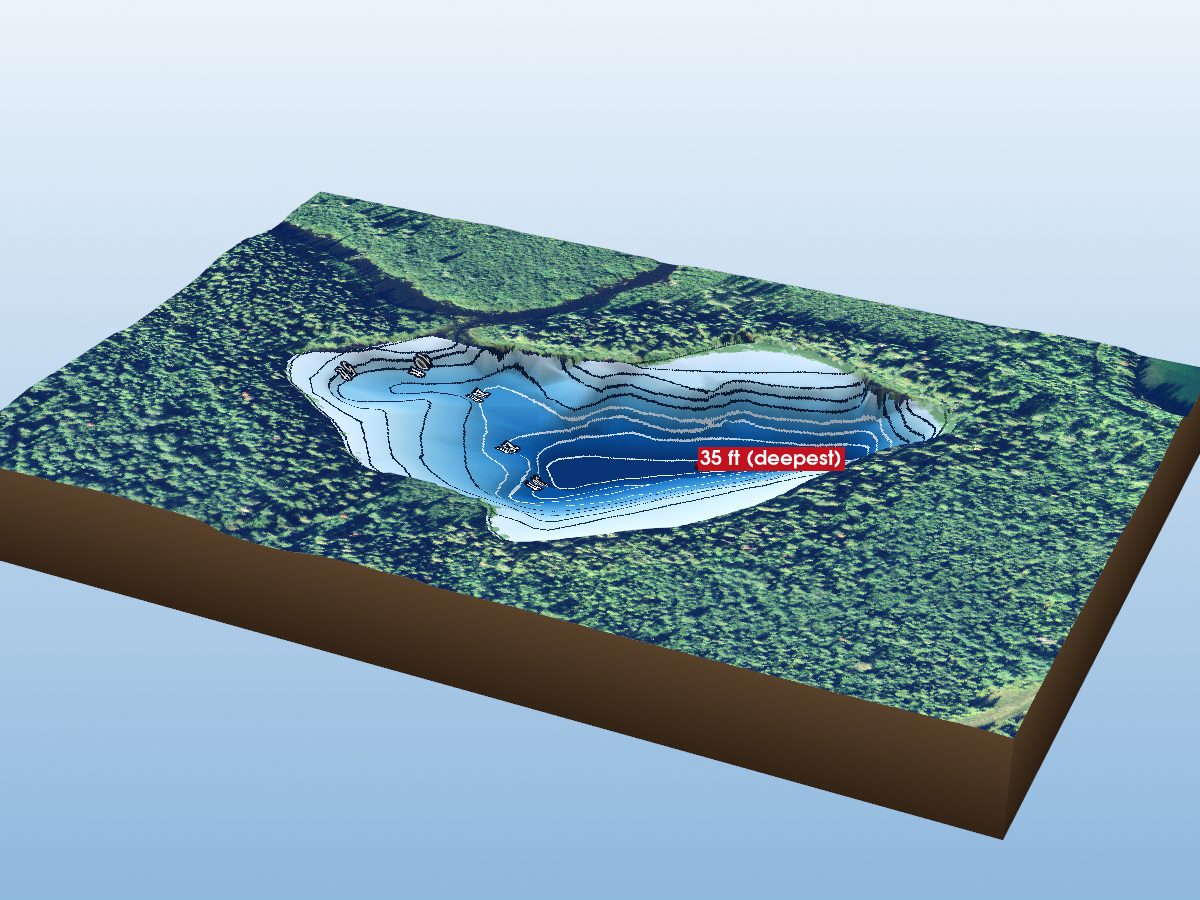 Depth map of Gurney Lake 7