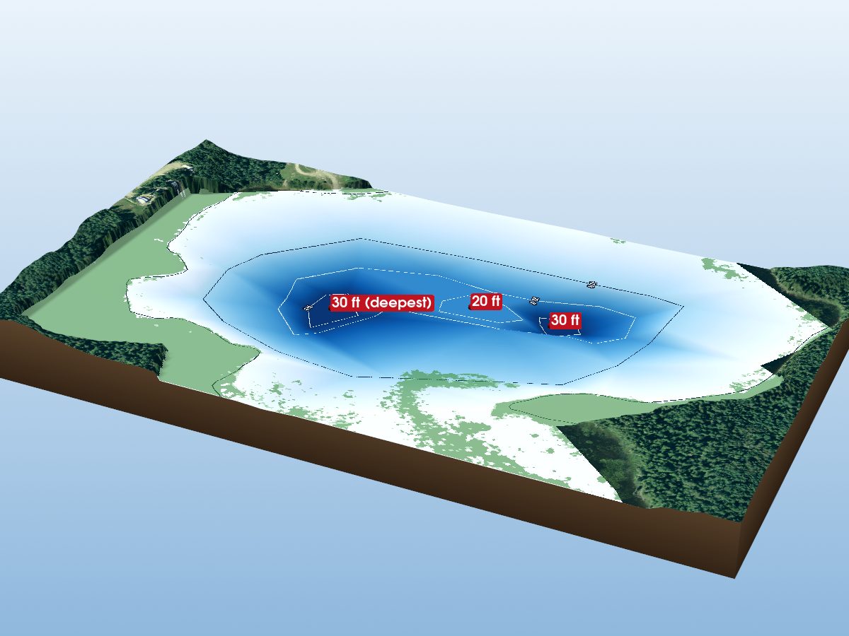 Depth map of Gurney Lake